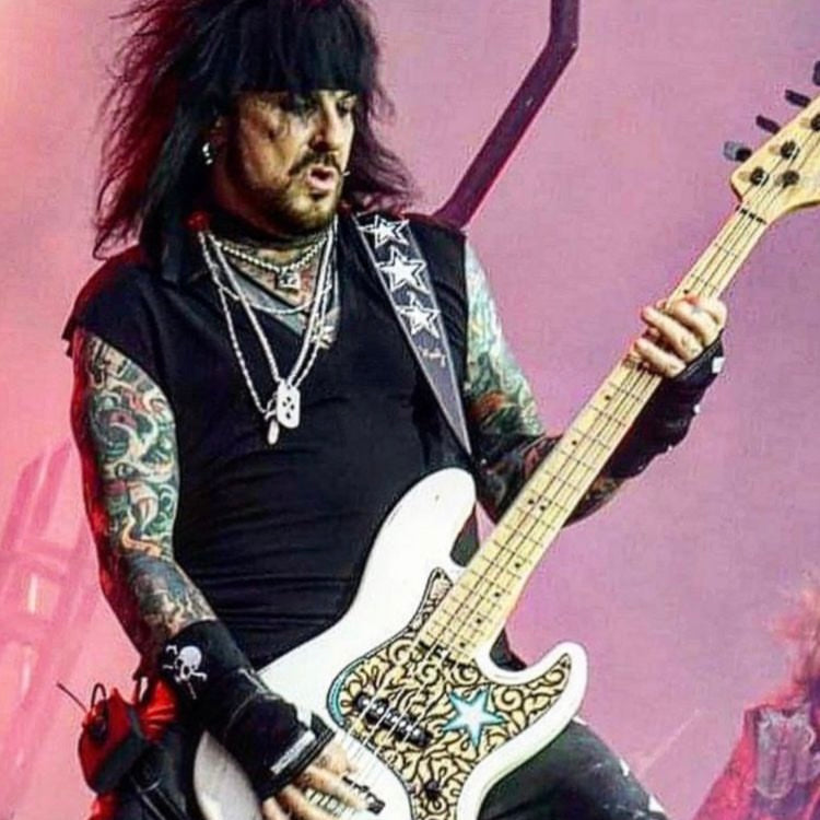 Nikki Sixx — Moody Leather luxury guitar strap artist