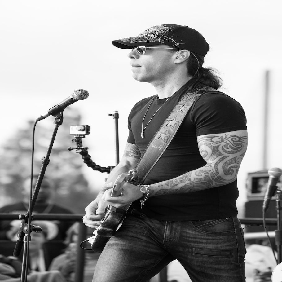 Roy Kariok — Moody Leather luxury guitar strap artist