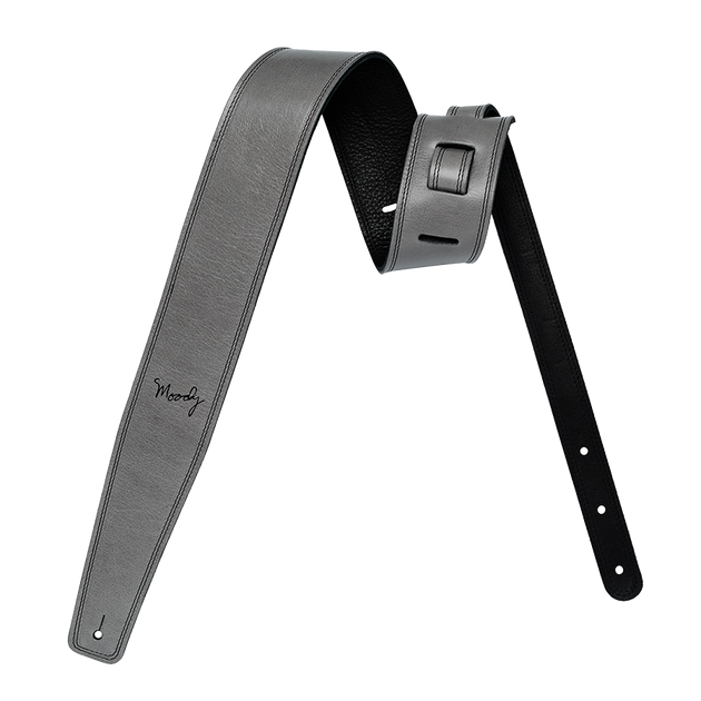 Black / Grey Light 2.5\" L&L Straps Moody ギター Moody ｜イケベ [White-Black] Tail Standard 2.5inch Leather-Leather ギター