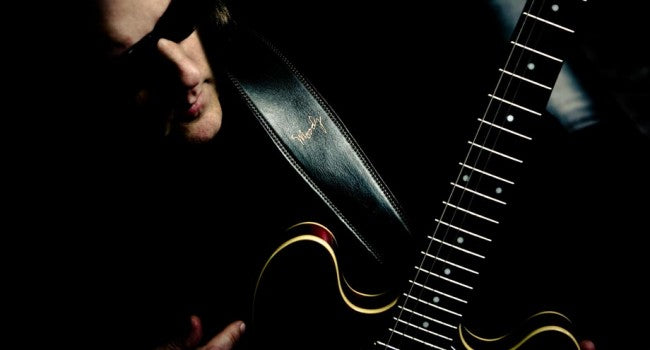 Eric Mantel — Moody Leather luxury guitar strap artist