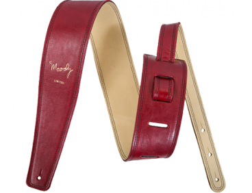 2.5" Distressed Leather Backed Guitar Strap - Red/Cream 2.5" Distressed Leather Backed Guitar Strap - Red/Cream