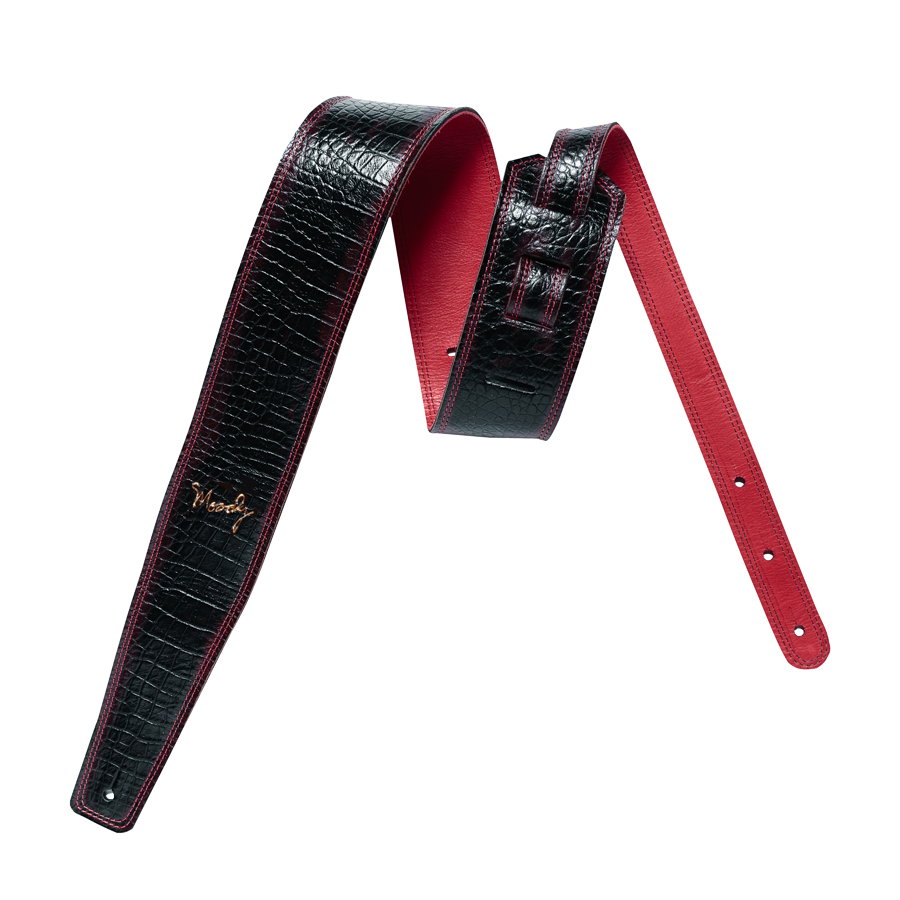 Black and deals red guitar strap